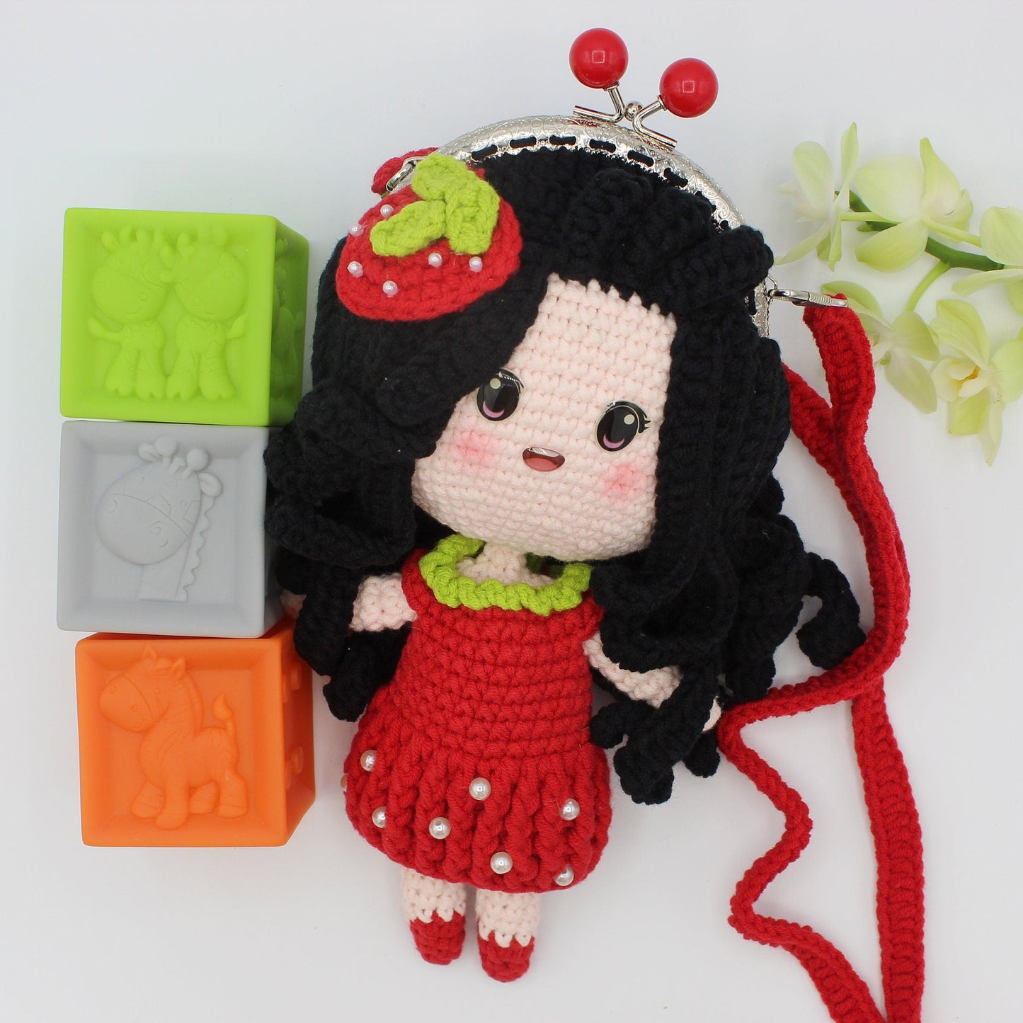 Strawberry Princess Crochet Toddler Purse 22