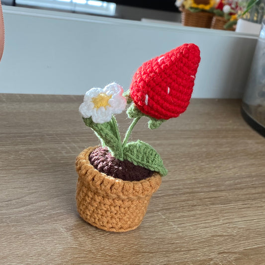 Crochet Strawberry Plant