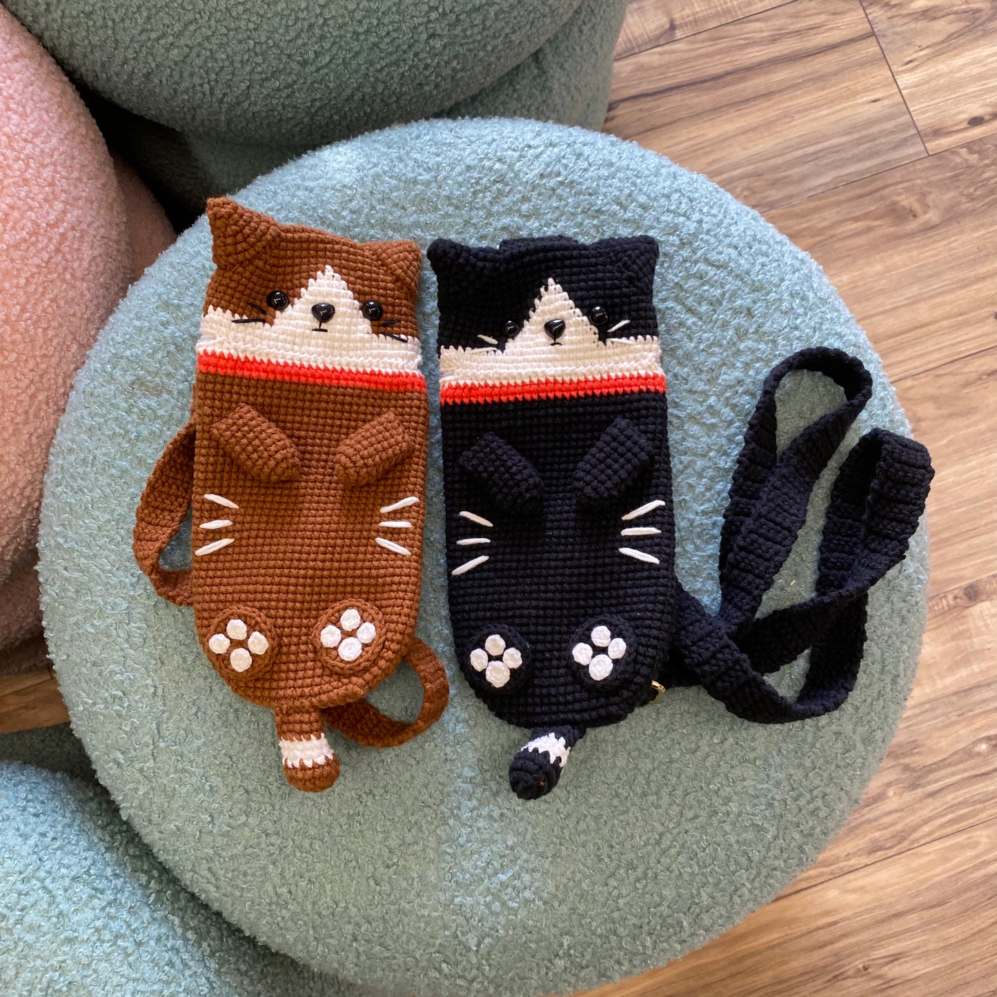 Handmade Crochet Cat Chest Bag