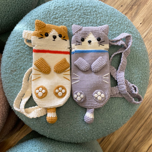 Crochet Cat Chest Bag