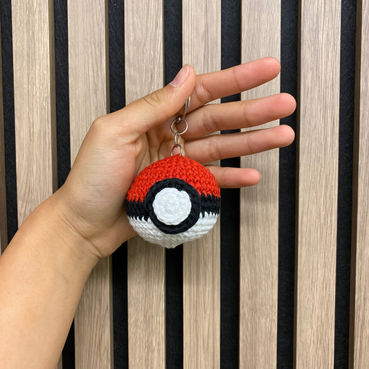 Red Pokeball Keychain