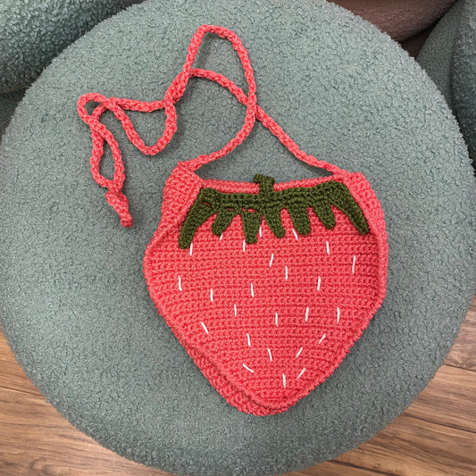Strawberry Crochet Toddler Purse