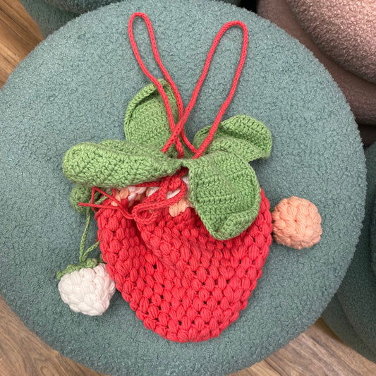Strawberry Crochet Toddler Purse