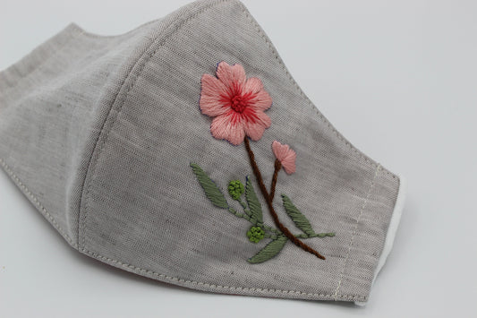 Flower Handmade Embroidery Face Mask