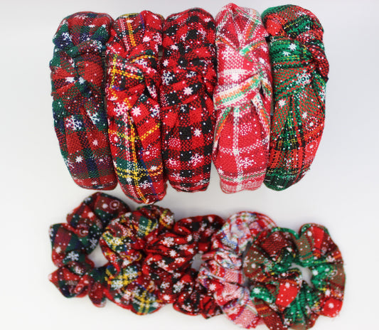 Set Christmas Hairband Scrunchie Bundle