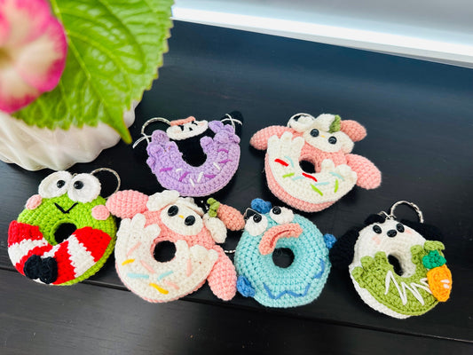 Set Of 6 Cute Donuts Crochet Amigurumi