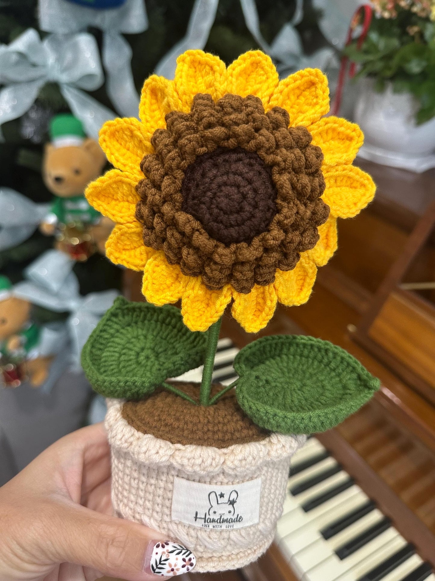 Sunflower Crochet Pot Plant